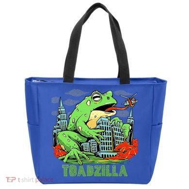 Japanese Toadzilla Monster Frog Attack Tote Bag