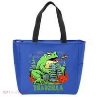 Japanese Toadzilla Monster Frog Attack Tote Bag thumb 0