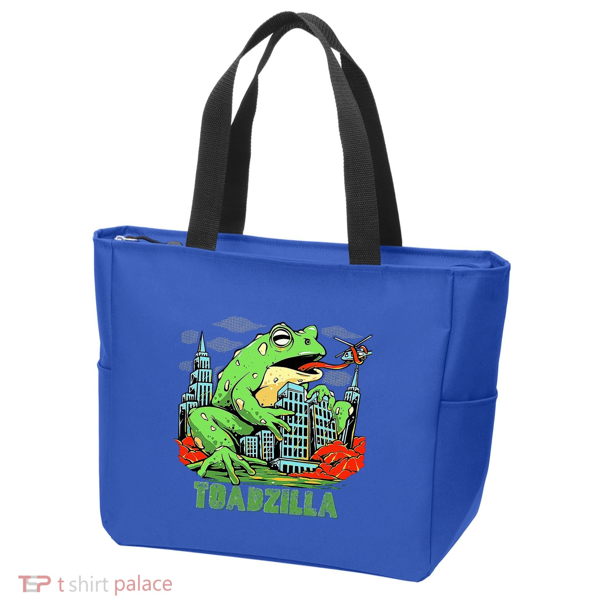 Japanese Toadzilla Monster Frog Attack Tote Bag