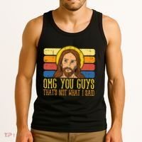 Jesus Thats Not What Said Religious God Christian Tank Top thumb 3