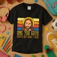 Jesus Thats Not What Said Religious God Christian Kids T-Shirt thumb 3