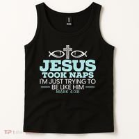 Jesus Took Naps Religious Pastor Bible Scripture Christian Tank Top thumb 2