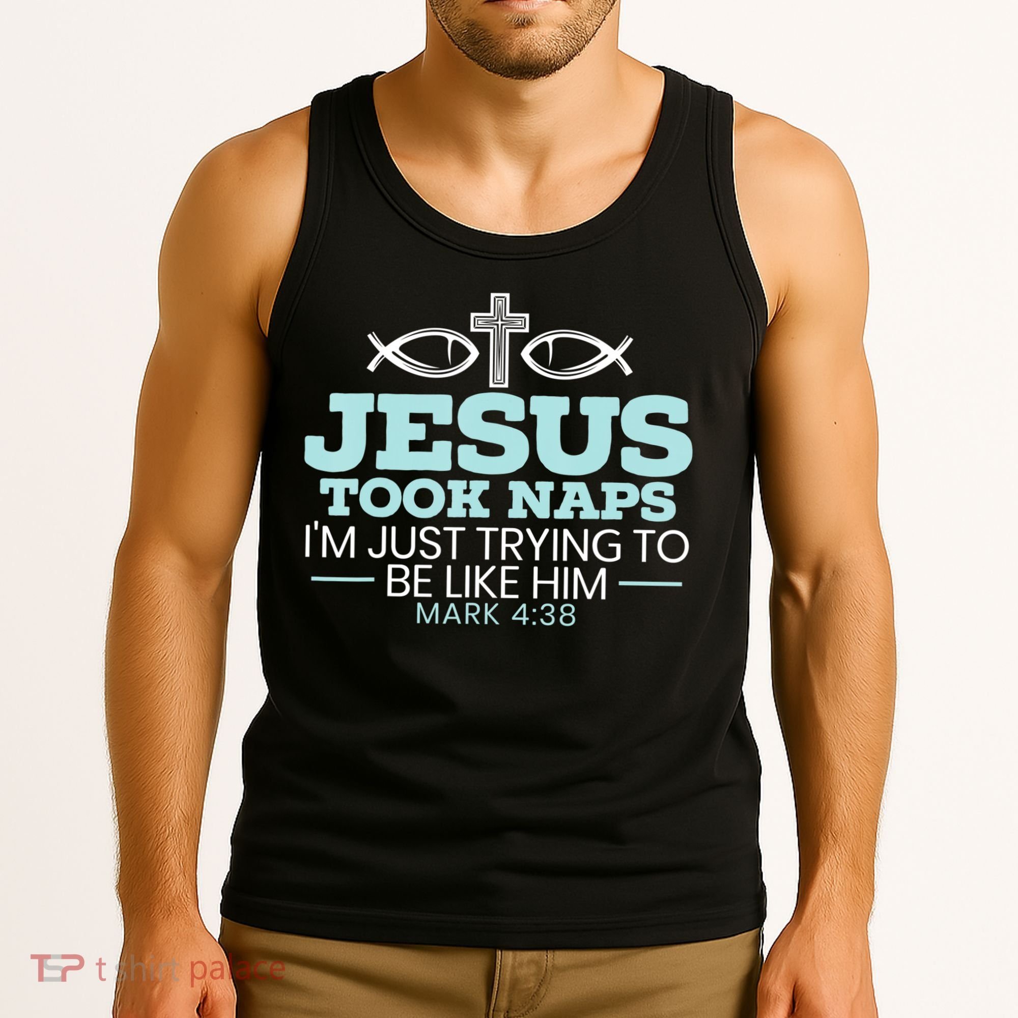 Jesus Took Naps Religious Pastor Bible Scripture Christian Tank Top