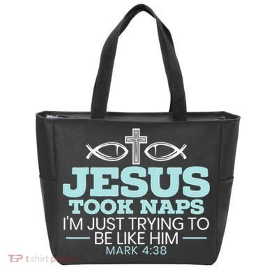 Jesus Took Naps Religious Pastor Bible Scripture Christian Tote Bag