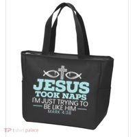 Jesus Took Naps Religious Pastor Bible Scripture Christian Tote Bag thumb 3