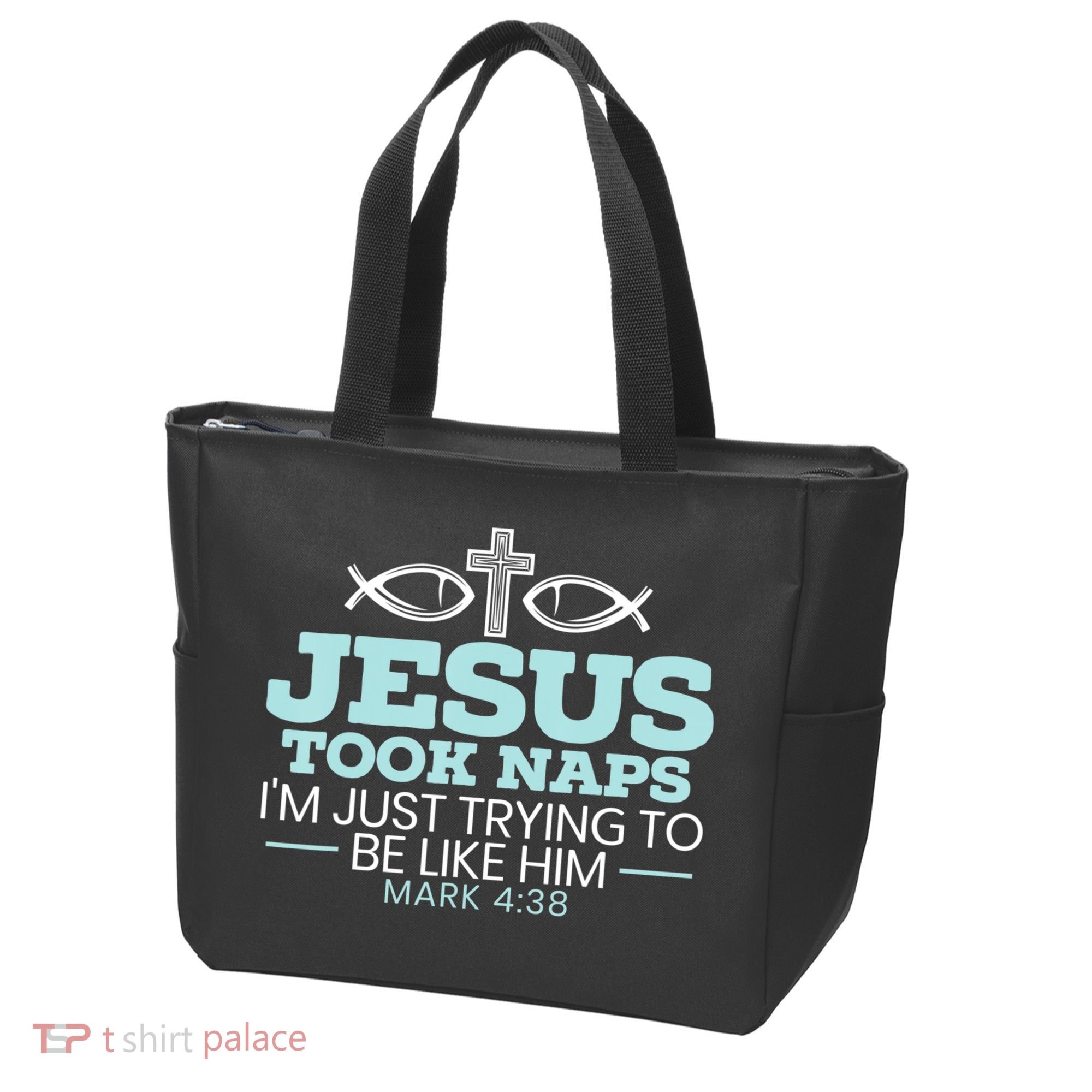 Jesus Took Naps Religious Pastor Bible Scripture Christian Tote Bag