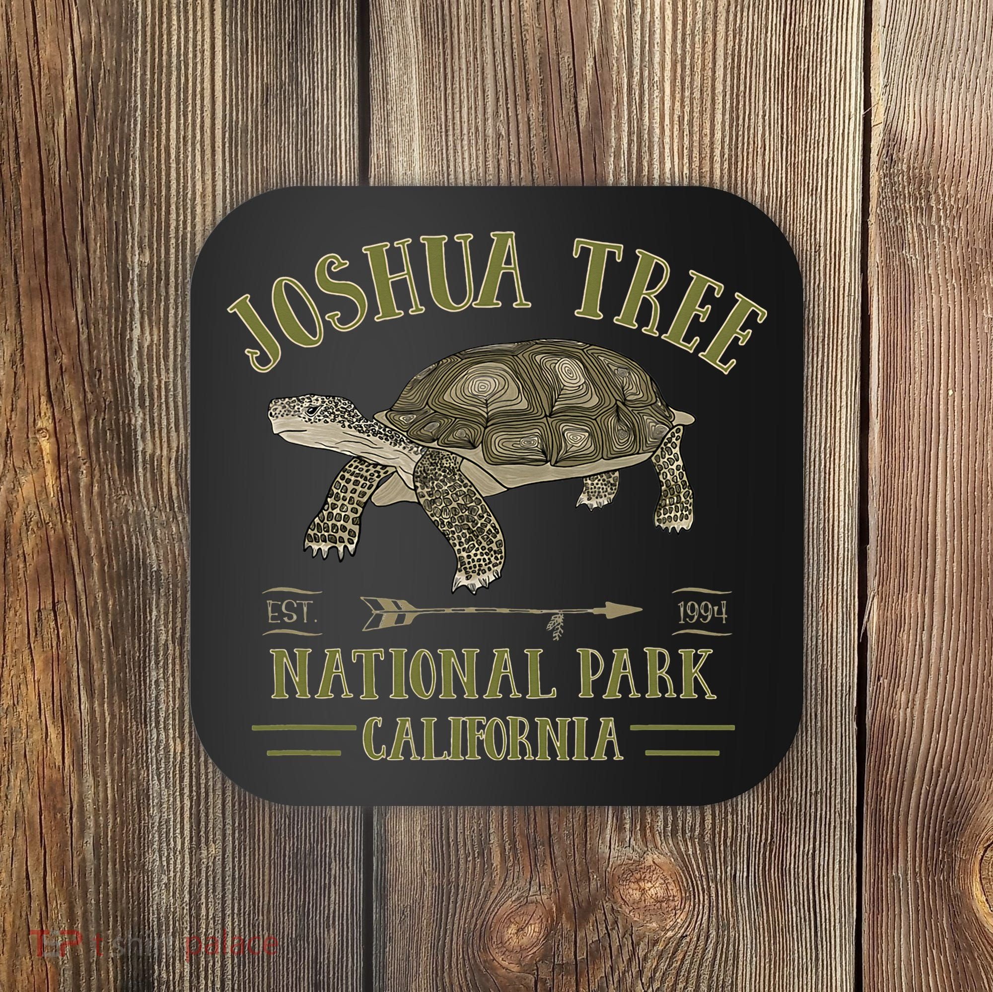 JOSHUA TREE NATIONAL PARK California Desert Turtle Tortoise Coaster