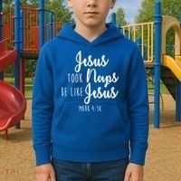 Jesus Took Naps Be Like Jesus Mark 4:38 Kids Hoodie thumb 2
