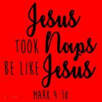 Jesus Took Naps Be Like Jesus Mark 4:38 Santa Hat thumb 1