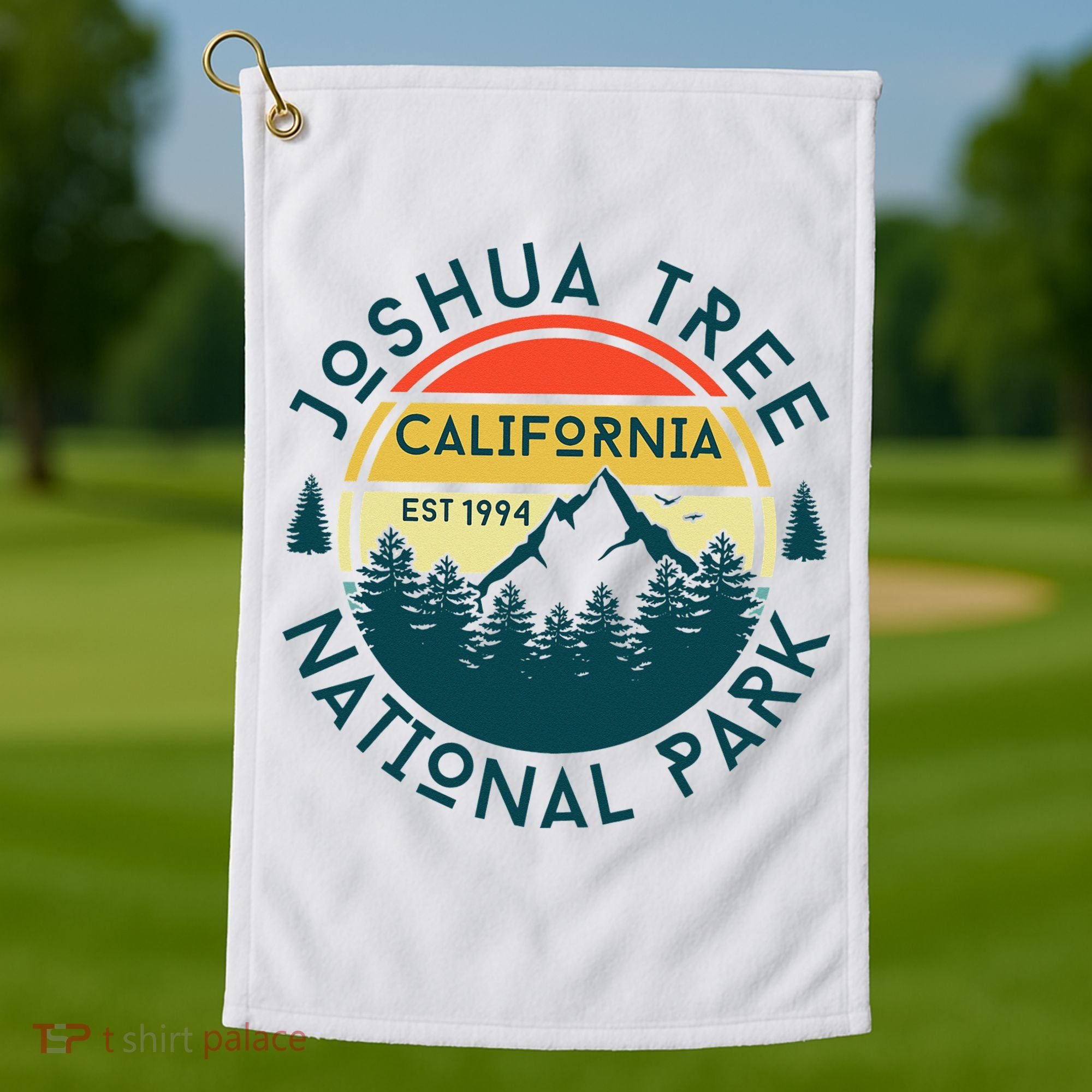 Joshua Tree National Park California Hiking Nature Outdoors Golf Towel