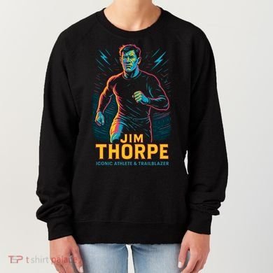Jim Thorpe Neon Iconic Athlete Women's Sweatshirt