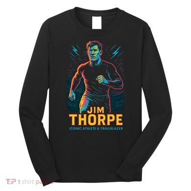 Jim Thorpe Neon Iconic Athlete Long Sleeve Shirt