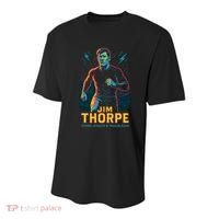 Jim Thorpe Neon Iconic Athlete Youth Performance Sprint T-Shirt thumb 0