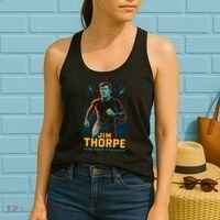 Jim Thorpe Neon Iconic Athlete Women's Tank Top thumb 2