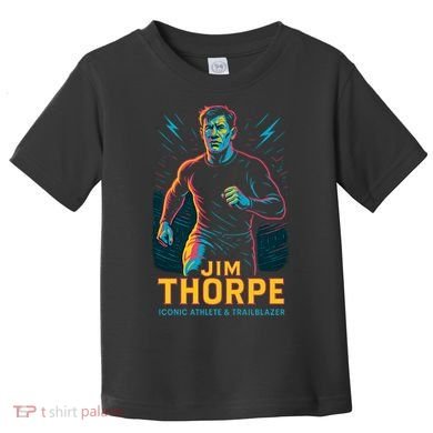 Jim Thorpe Neon Iconic Athlete Toddler T-Shirt