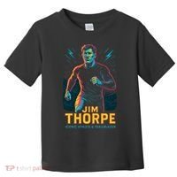 Jim Thorpe Neon Iconic Athlete Toddler T-Shirt thumb 0