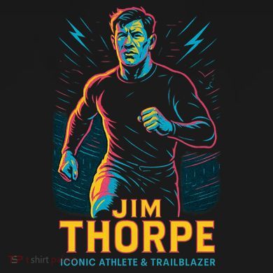 Jim Thorpe Neon Iconic Athlete Women's Perfect Tri Rocker Tank