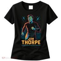 Jim Thorpe Neon Iconic Athlete Women's T-Shirt thumb 0