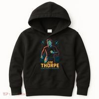 Jim Thorpe Neon Iconic Athlete Kids Hoodie thumb 0