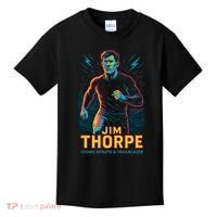 Jim Thorpe Neon Iconic Athlete Kids T-Shirt thumb 0