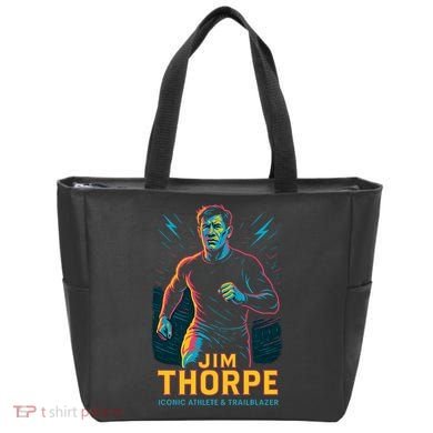 Jim Thorpe Neon Iconic Athlete Tote Bag