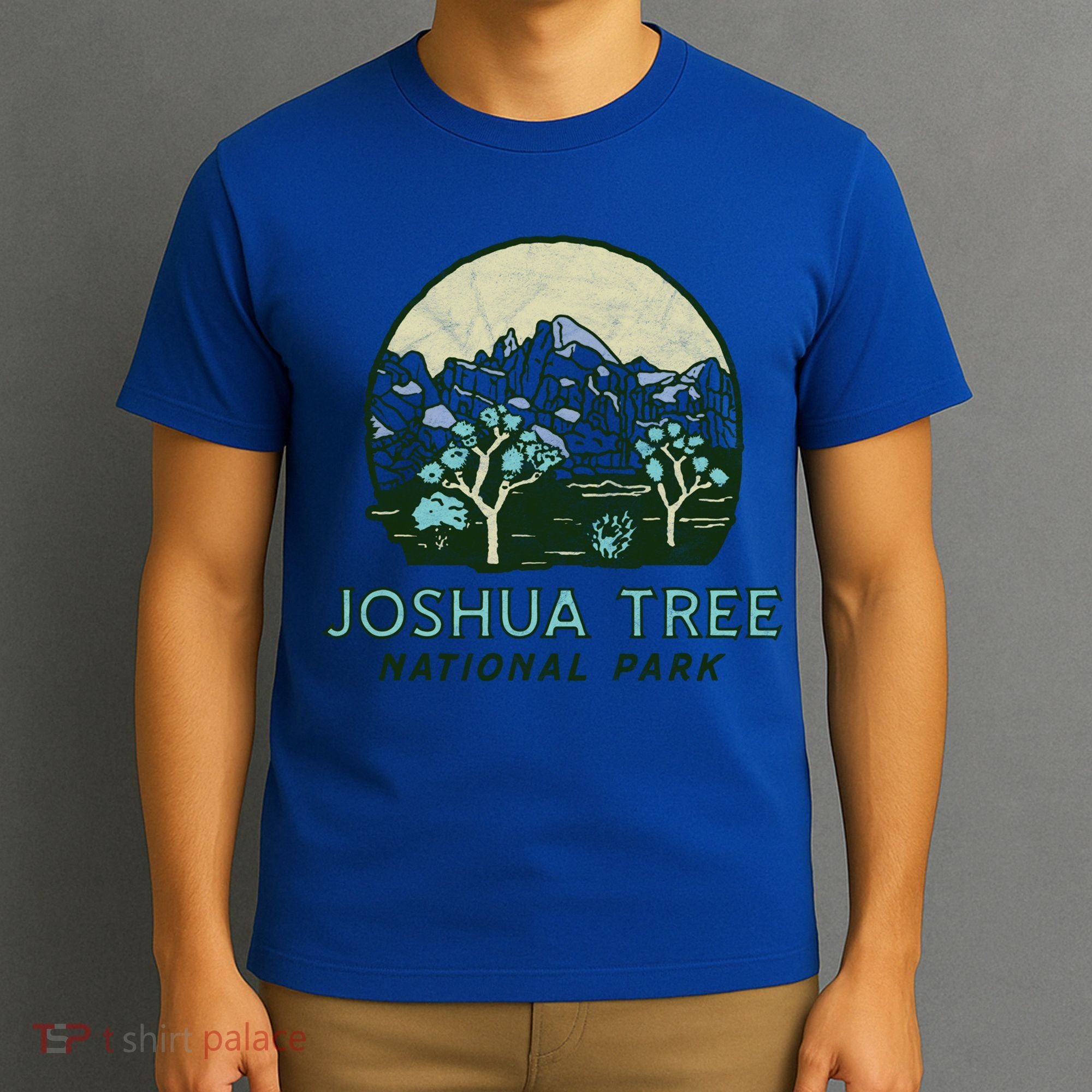 Joshua Tree National Park Vintage Mountains And Trees Sketch Gift T-Shirt