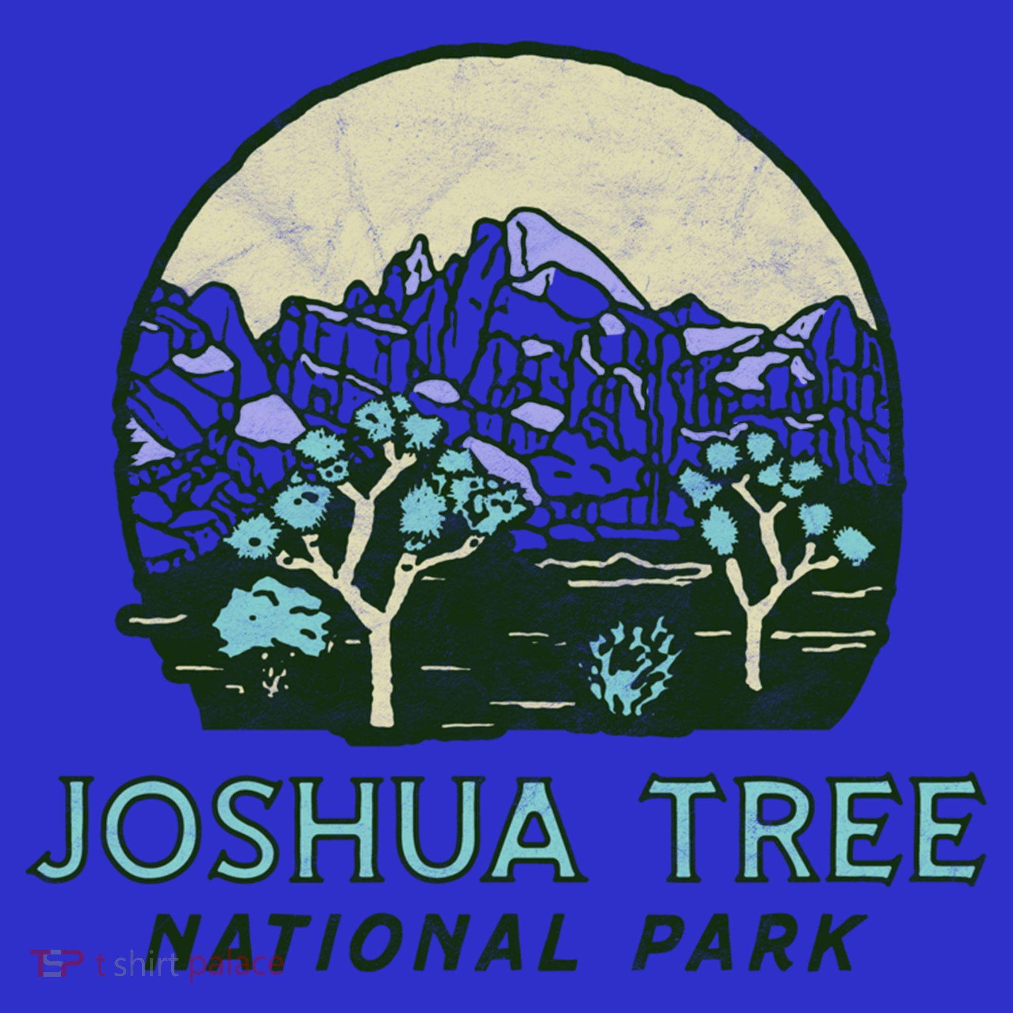Joshua Tree National Park Vintage Mountains And Trees Sketch Gift T-Shirt