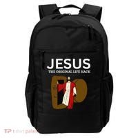 Jesus The Original Life Hack Funny Christian Easter Backpack thumb 0