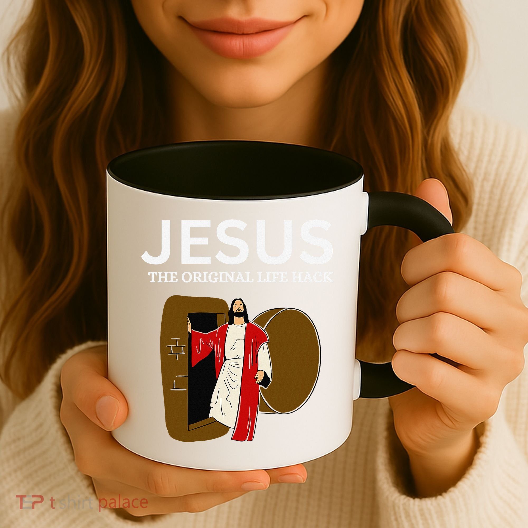 Jesus The Original Life Hack Funny Christian Easter Coffee Mug