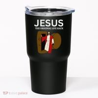 Jesus The Original Life Hack Funny Christian Easter Tumbler thumb 0