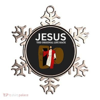 Jesus The Original Life Hack Funny Christian Easter Ornament