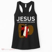 Jesus The Original Life Hack Funny Christian Easter Women's Tank Top thumb 0