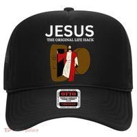 Jesus The Original Life Hack Funny Christian Easter Hat thumb 0