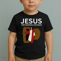 Jesus The Original Life Hack Funny Christian Easter Toddler T-Shirt thumb 2