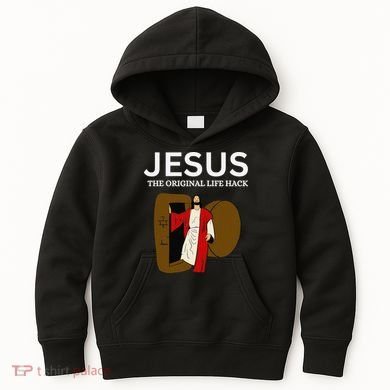 Jesus The Original Life Hack Funny Christian Easter Kids Hoodie