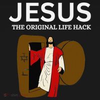 Jesus The Original Life Hack Funny Christian Easter Tote Bag thumb 4