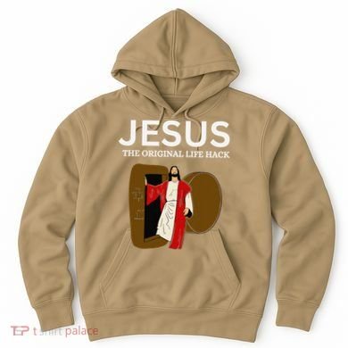 Jesus The Original Life Hack Funny Christian Easter Hoodie