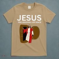 Jesus The Original Life Hack Funny Christian Easter T-Shirt thumb 5