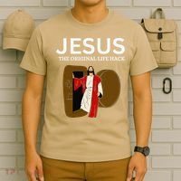 Jesus The Original Life Hack Funny Christian Easter T-Shirt thumb 6