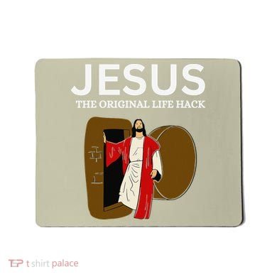 Jesus The Original Life Hack Funny Christian Easter Mousepad