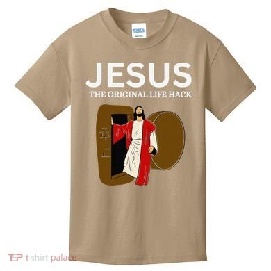 Jesus The Original Life Hack Funny Christian Easter Kids T-Shirt