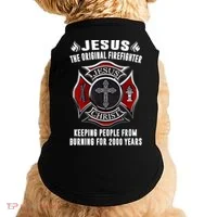 Jesus The Original Firefighter Doggie Tank thumb 0