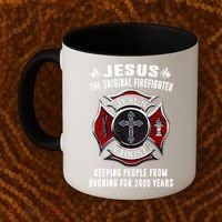 Jesus The Original Firefighter Coffee Mug thumb 2