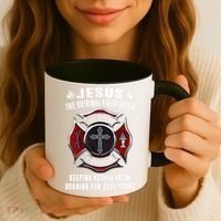 Jesus The Original Firefighter Coffee Mug thumb 3