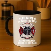 Jesus The Original Firefighter Coffee Mug thumb 4
