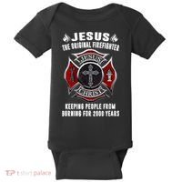 Jesus The Original Firefighter Baby Bodysuit thumb 0