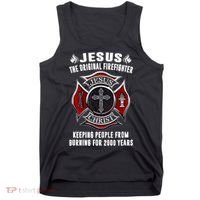 Jesus The Original Firefighter Tank Top thumb 0