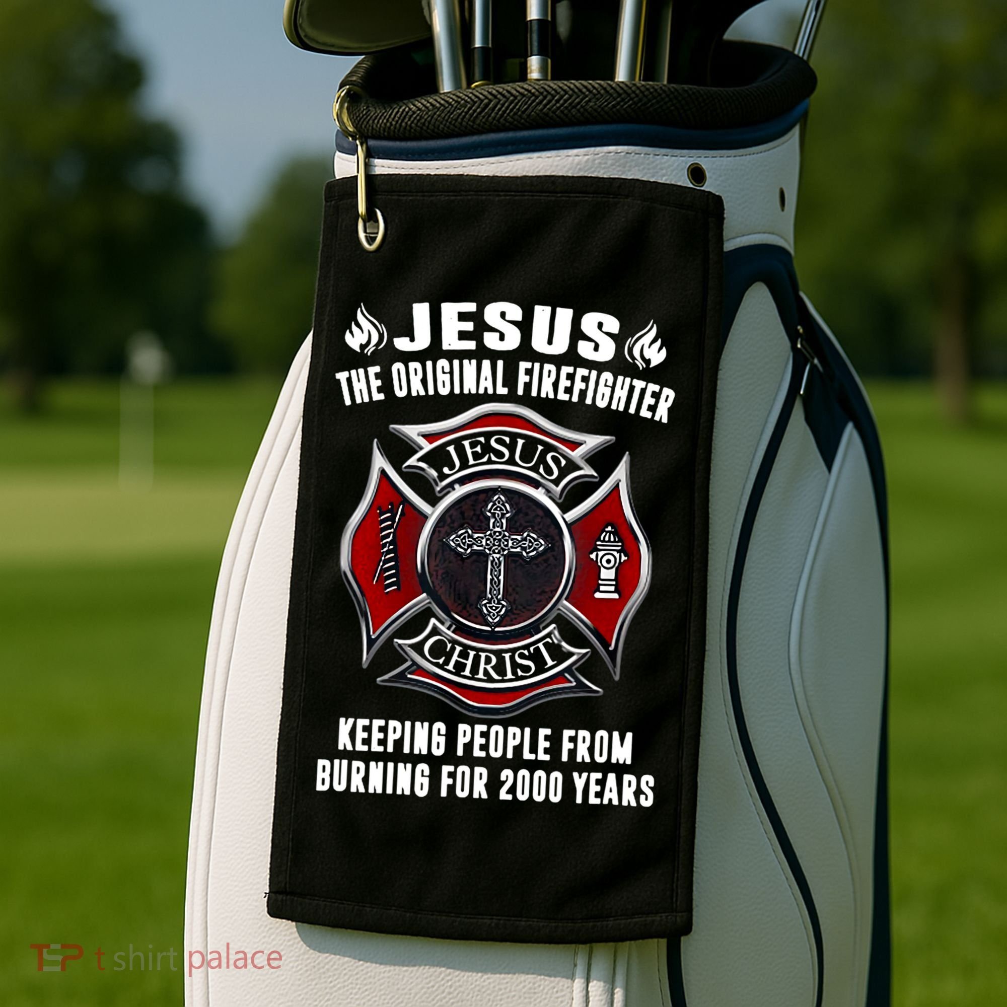 Jesus The Original Firefighter Golf Towel