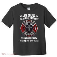Jesus The Original Firefighter Toddler T-Shirt thumb 0