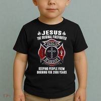 Jesus The Original Firefighter Toddler T-Shirt thumb 2